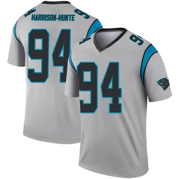 Men's Nike Carolina Panthers Jared Harrison-Hunte Inverted Silver Jersey - Legend