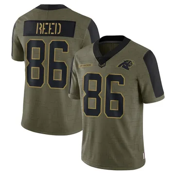 Men's Nike Carolina Panthers Ja'seem Reed Olive 2021 Salute To Service Jersey - Limited