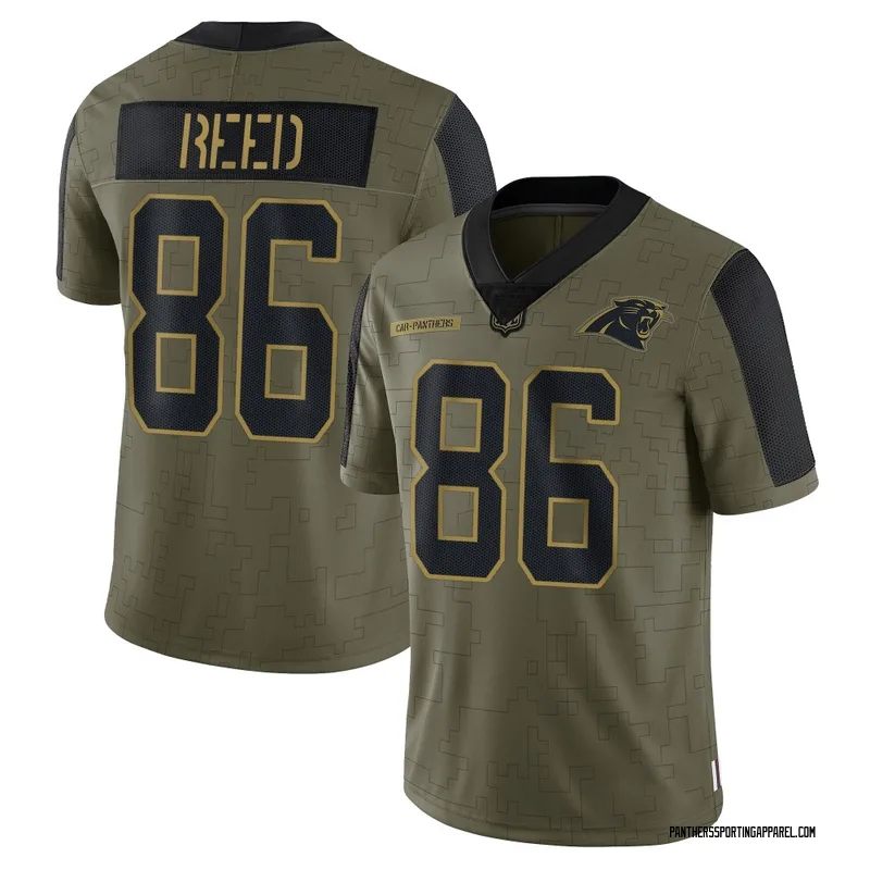 Men's Nike Carolina Panthers Ja'seem Reed Olive 2021 Salute To Service Jersey - Limited