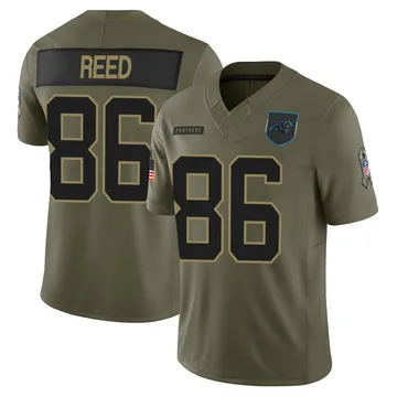 Men's Nike Carolina Panthers Ja'seem Reed Olive 2025 Salute to Service Jersey - Limited