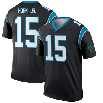 Men's Nike Carolina Panthers Jimmy Horn Jr. Black Jersey - Legend