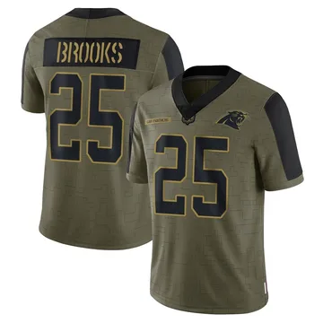 Men's Nike Carolina Panthers Jonathon Brooks Olive 2021 Salute To Service Jersey - Limited