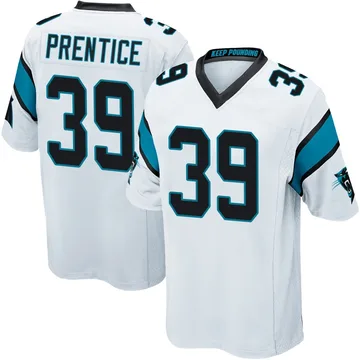 Men's Nike Carolina Panthers Kobe Prentice White Jersey - Game