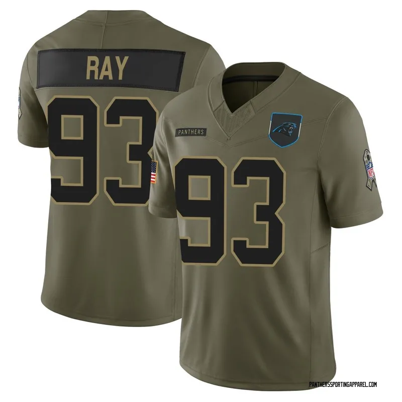 Men's Nike Carolina Panthers LaBryan Ray Olive 2025 Salute to Service Jersey - Limited