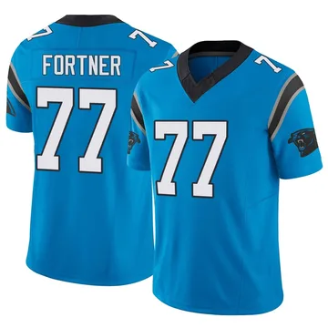 Men's Nike Carolina Panthers Luke Fortner Blue Vapor F.U.S.E. Jersey - Limited