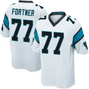 Men's Nike Carolina Panthers Luke Fortner White Jersey - Game