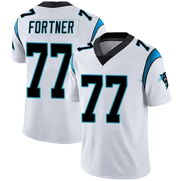 Men's Nike Carolina Panthers Luke Fortner White Vapor Untouchable Jersey - Limited