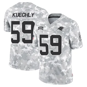 Men's Carolina Panthers Luke Kuechly Arctic Camo 2024 Salute to Service Jersey - Limited