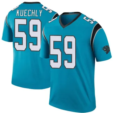 Men's Carolina Panthers Luke Kuechly Blue Color Rush Jersey - Legend