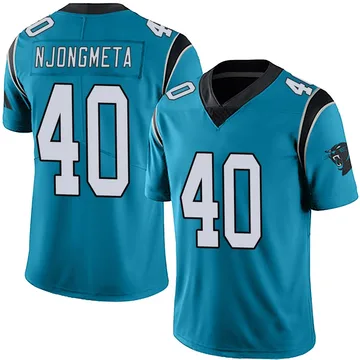 Men's Nike Carolina Panthers Maema Njongmeta Blue Alternate Vapor Untouchable Jersey - Limited