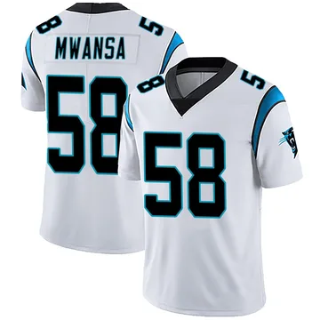 Men's Nike Carolina Panthers Mapalo Mwansa White Vapor Untouchable Jersey - Limited