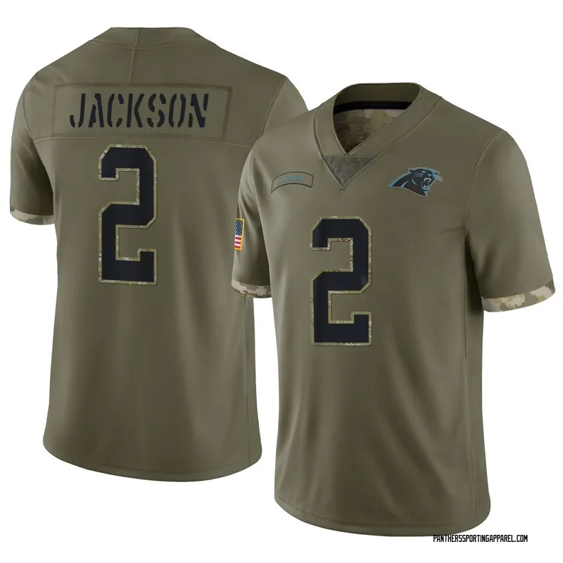Men's Nike Carolina Panthers Michael Jackson Olive 2022 Salute To Service Jersey - Limited