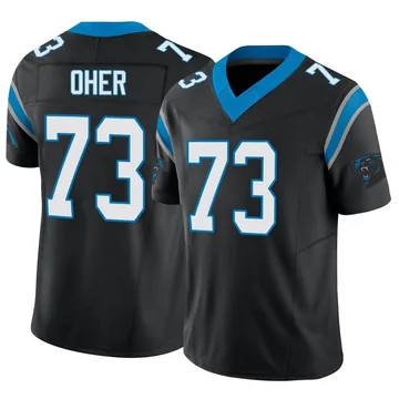 Men's Carolina Panthers Michael Oher Black Vapor F.U.S.E. Jersey - Limited