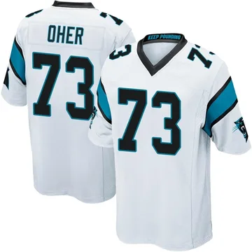 Men's Nike Carolina Panthers Michael Oher White Jersey - Game