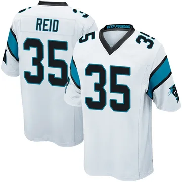 Men's Nike Carolina Panthers Michael Reid White Jersey - Game