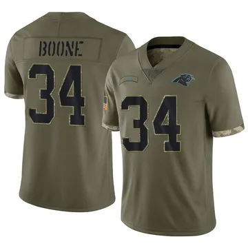 Men's Nike Carolina Panthers Mike Boone Olive 2022 Salute To Service Jersey - Limited
