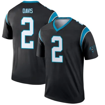 Men's Nike Carolina Panthers Miles Davis Black Jersey - Legend