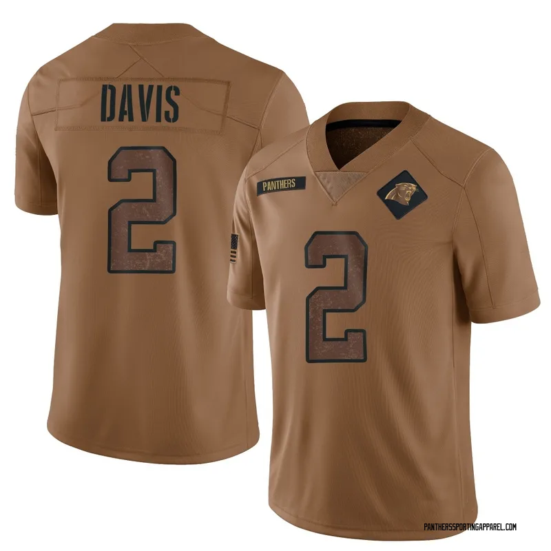Men's Nike Carolina Panthers Miles Davis Brown 2023 Salute To Service Jersey - Limited
