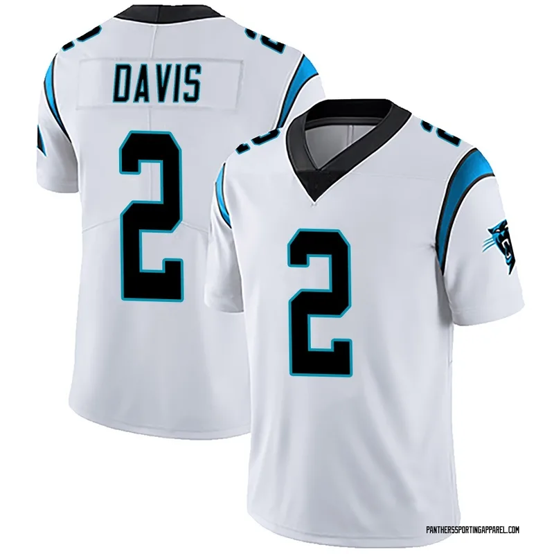 Men's Nike Carolina Panthers Miles Davis White Vapor Untouchable Jersey - Limited