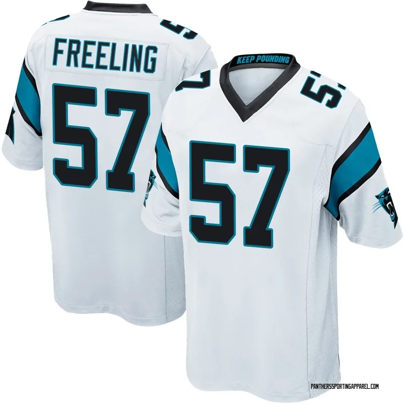 Men's Nike Carolina Panthers Monroe Freeling White Jersey - Game