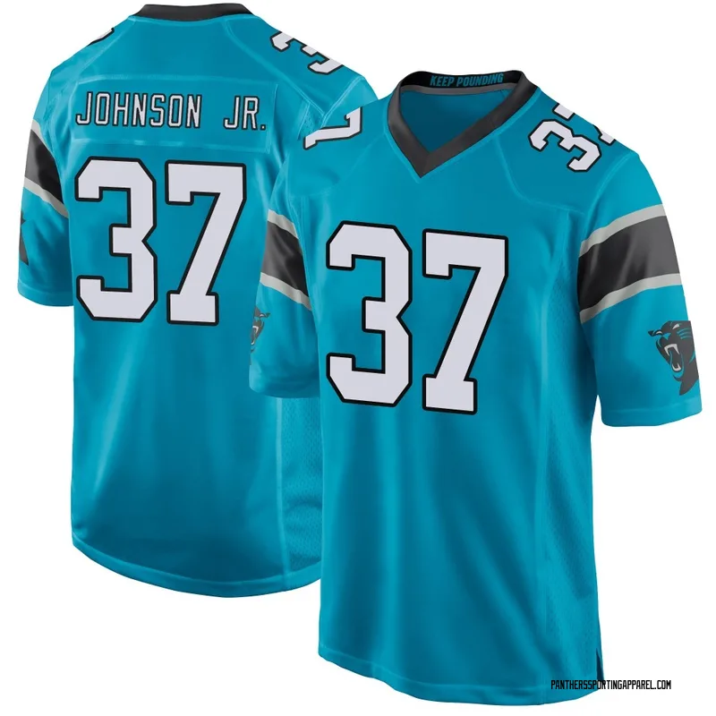 Men's Nike Carolina Panthers Montrell Johnson Jr. Blue Alternate Jersey - Game
