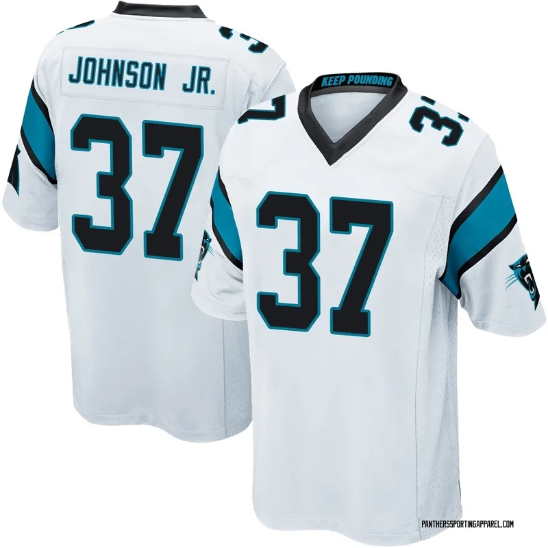 Men's Nike Carolina Panthers Montrell Johnson Jr. White Jersey - Game