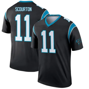 Men's Nike Carolina Panthers Nic Scourton Black Jersey - Legend
