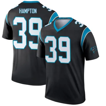 Men's Nike Carolina Panthers Nick Hampton Black Jersey - Legend