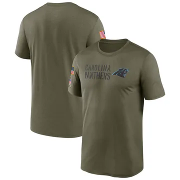 Men's Nike Carolina Panthers Olive 2022 Salute to Service Team T-Shirt - Legend