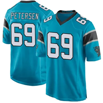 Men's Nike Carolina Panthers Parker Petersen Blue Alternate Jersey - Game