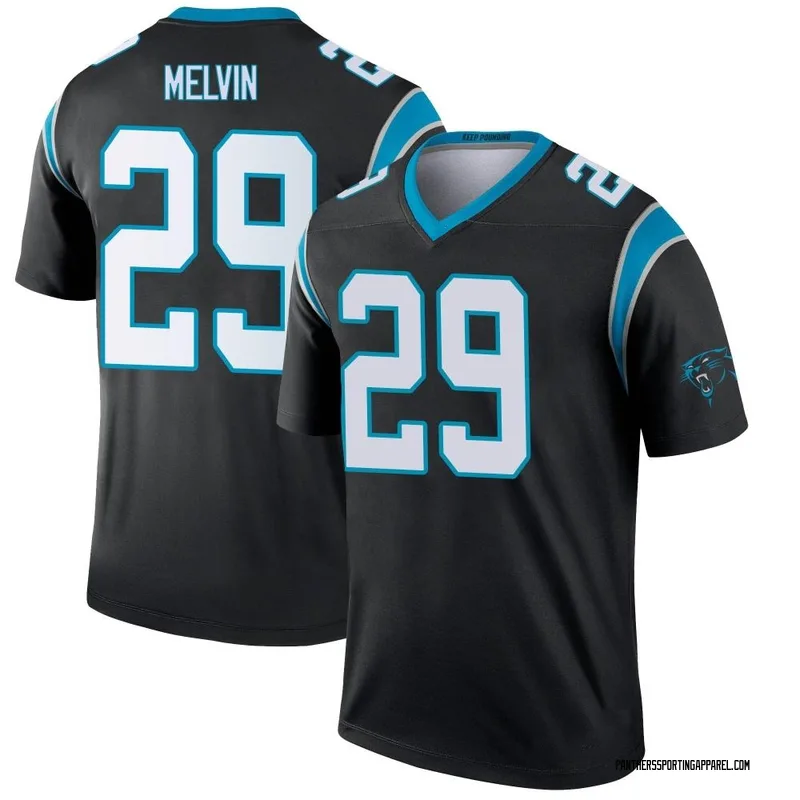 Men's Nike Carolina Panthers Rashaan Melvin Black Jersey - Legend