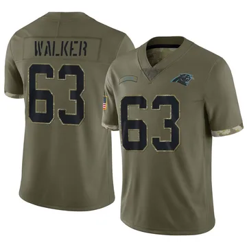 Men's Nike Carolina Panthers Rasheed Walker Olive 2022 Salute To Service Jersey - Limited
