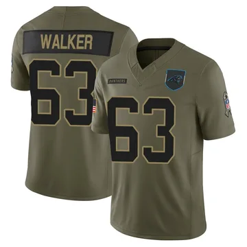 Men's Nike Carolina Panthers Rasheed Walker Olive 2025 Salute to Service Jersey - Limited