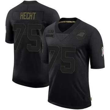 Men's Nike Carolina Panthers Sam Hecht Black 2020 Salute To Service Jersey - Limited