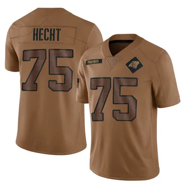 Men's Nike Carolina Panthers Sam Hecht Brown 2023 Salute To Service Jersey - Limited