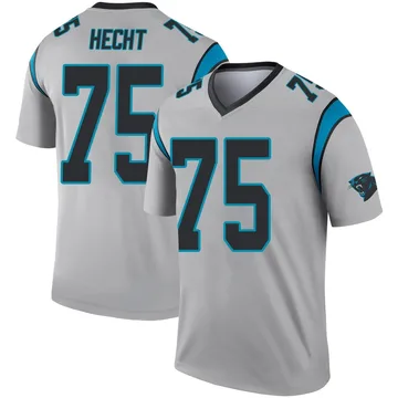 Men's Nike Carolina Panthers Sam Hecht Inverted Silver Jersey - Legend