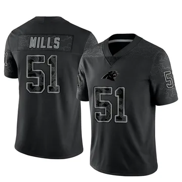 Men's Nike Carolina Panthers Sam Mills Black Reflective Jersey - Limited