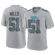Men's Nike Carolina Panthers Sam Mills Gray Atmosphere Fashion Jersey - Game