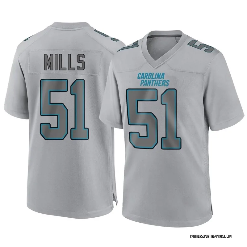 Men's Nike Carolina Panthers Sam Mills Gray Atmosphere Fashion Jersey - Game