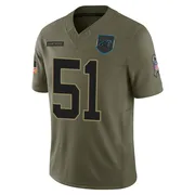 Men's Nike Carolina Panthers Sam Mills Olive 2025 Salute to Service Jersey - Limited
