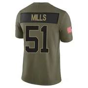 Men's Nike Carolina Panthers Sam Mills Olive 2025 Salute to Service Jersey - Limited
