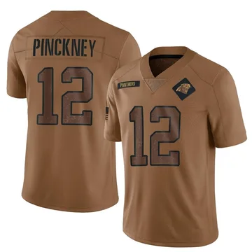 Men's Nike Carolina Panthers Sam Pinckney Brown 2023 Salute To Service Jersey - Limited