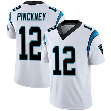 Men's Nike Carolina Panthers Sam Pinckney White Vapor Untouchable Jersey - Limited