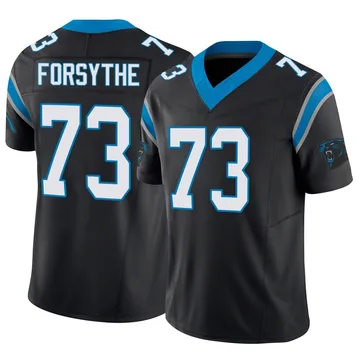 Men's Nike Carolina Panthers Stone Forsythe Black Vapor F.U.S.E. Jersey - Limited