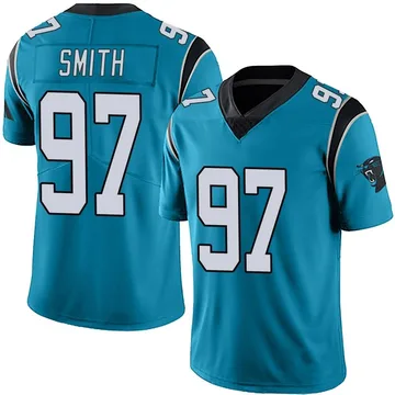 Men's Nike Carolina Panthers T.J. Smith Blue Alternate Vapor Untouchable Jersey - Limited