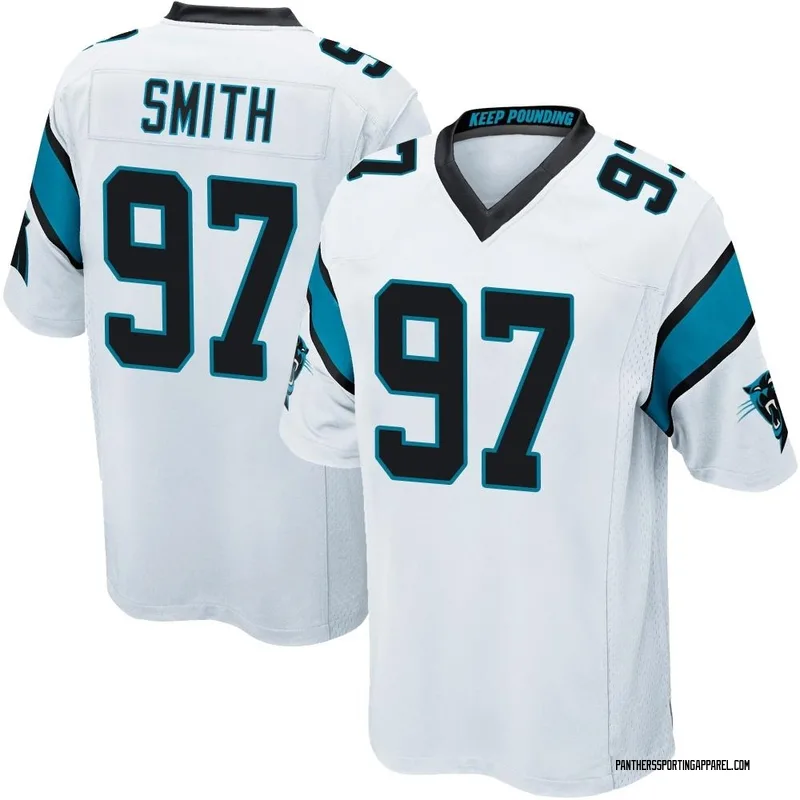 Men's Nike Carolina Panthers T.J. Smith White Jersey - Game