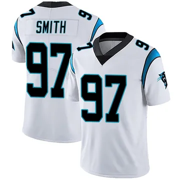 Men's Nike Carolina Panthers T.J. Smith White Vapor Untouchable Jersey - Limited