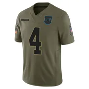 Men's Nike Carolina Panthers Tetairoa McMillan Olive 2025 Salute to Service Jersey - Limited