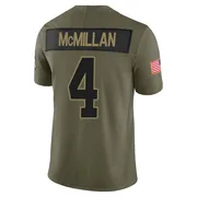 Men's Nike Carolina Panthers Tetairoa McMillan Olive 2025 Salute to Service Jersey - Limited