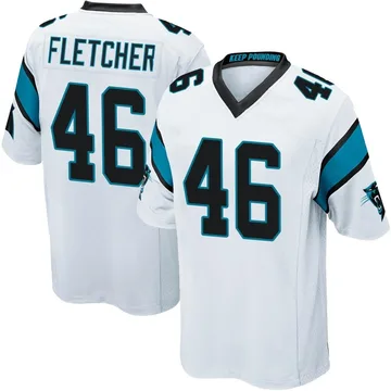 Men's Nike Carolina Panthers Thomas Fletcher White Jersey - Game